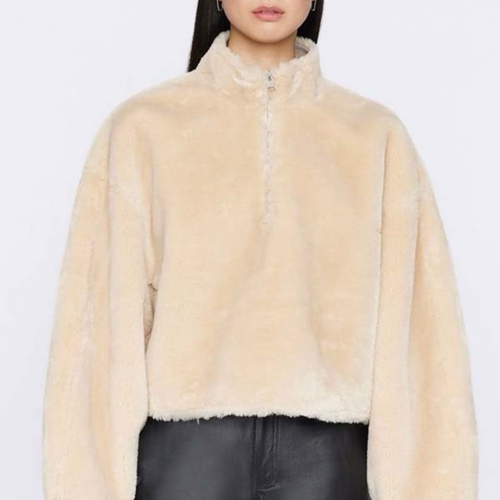 Frame Denim Cream Teddy Jacket
